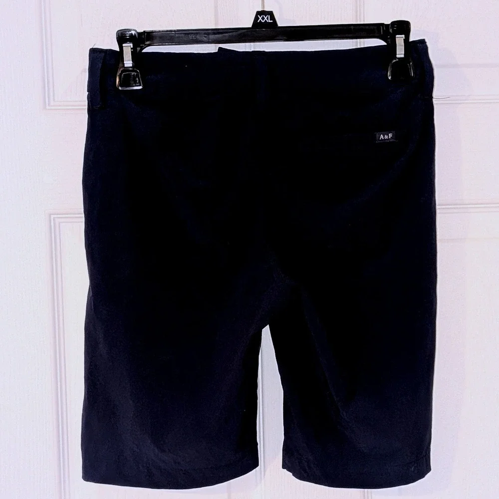 Abercrombie Kids Boys Navy Blue Performance Chino Shorts Size 9/10 Uniform